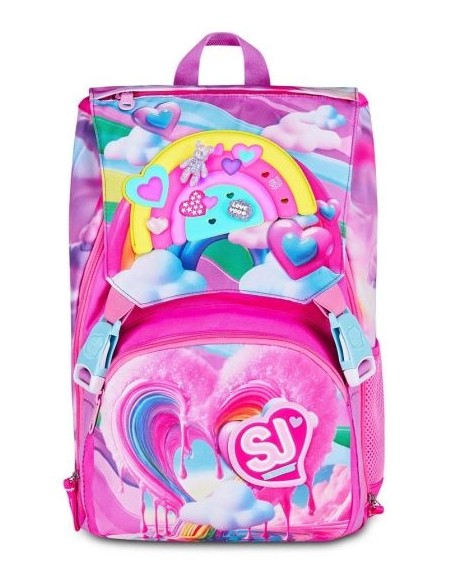 Zaino Scuola SJ Gang Joyful Pins Girl Estensibile Big – Spille ROU331119 Seven | Futurartshop.com