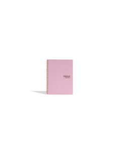 A6 Opal Pink Spiral Notebook – 5mm Squares with No Margins LAGCOL24633 Colourbook | Futurartshop.com