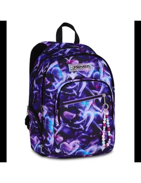 Zaino Scuola Seven Dual Detach Lovepass Viola 32L Staccabile ROU329550 Seven | Futurartshop.com