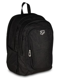 Zaino Scuola Seven Shiny Tech nero – Doppio Scomparto Porta PC e Tablet ROU324449 Seven | Futurartshop.com