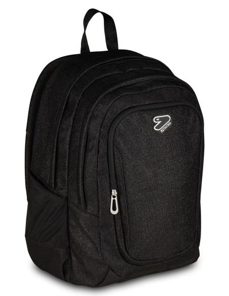 Zaino Scuola Seven Shiny Tech nero – Doppio Scomparto Porta PC e Tablet ROU324449 Seven | Futurartshop.com