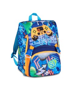 Zaino Scuola Seven SJ Gang Joyful Pins Boy 24L con Pins Removibili ROU331041 Seven | Futurartshop.com