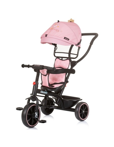 Chipolino Pulse Princess Pink Tricycle – Canopy & Parent Handle AGR15990 Chipolino | Futurartshop.com