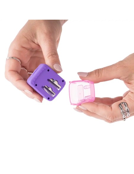 Trolley Sharp Pencil Sharpener 2 Holes with Container 3 Designs LAGCOL26029 Colourbook | Futurartshop.com