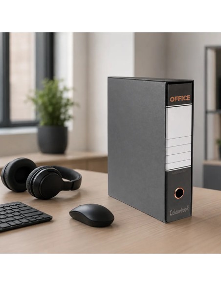 Registratore Office Nero dorso 8cm LAGCOL26120 Colourbook | Futurartshop.com