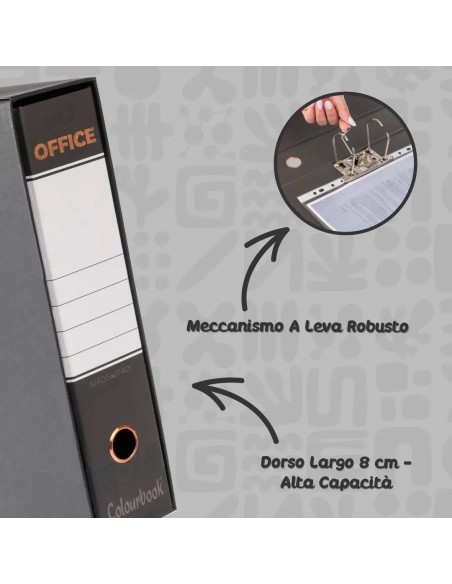 Black Office Recorder 8cm Back LAGCOL26120 Colourbook | Futurartshop.com