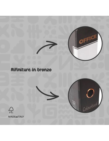 Registratore Office Nero dorso 8cm LAGCOL26120 Colourbook | Futurartshop.com