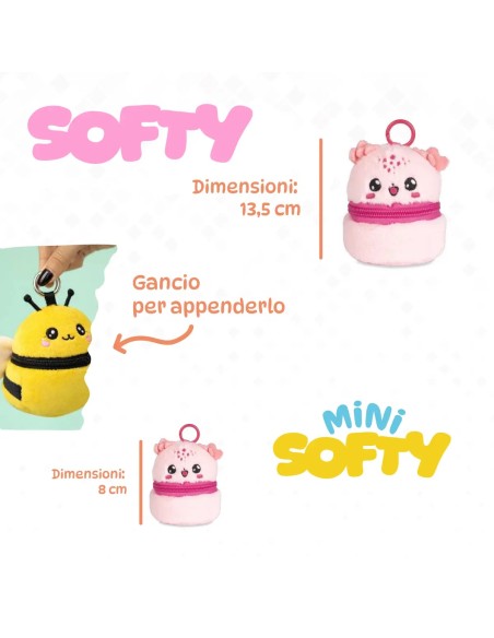 Softy Mini Pouch – Soft Plush Case 3 Assorted Models LAGCOL25908 Colourbook | Futurartshop.com