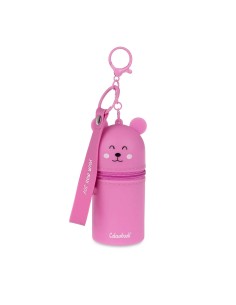 Mini pencil case with mini gummy silicone keychain - 2 colors LAGCOL25987 Colourbook | Futurartshop.com