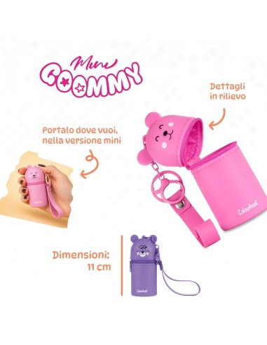 Mini pencil case with mini gummy silicone keychain - 2 colors LAGCOL25987 Colourbook | Futurartshop.com