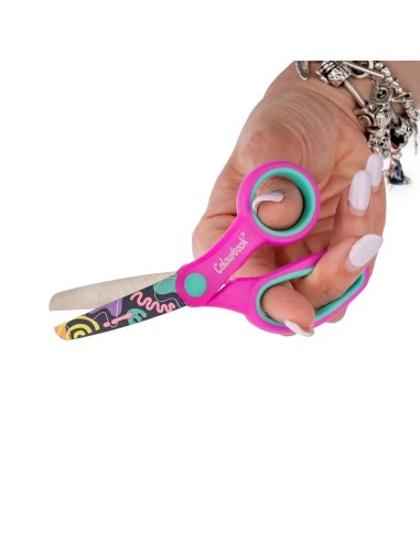 Fun Scissors 13 cm – Steel Blade, 3 Colours LAGCOL26106 Colourbook | Futurartshop.com