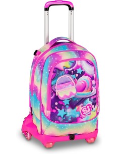 Trolley Scuola Seven SJ Gang Jack 8 Ruote – Soft Pouch Girl ROU330952 Colourbook | Futurartshop.com