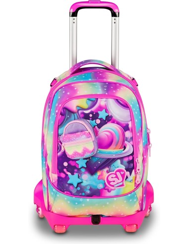 Trolley Scuola Seven SJ Gang Jack 8 Ruote – Soft Pouch Girl ROU330952 Colourbook | Futurartshop.com