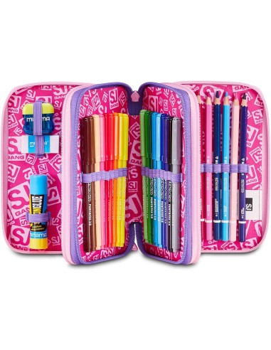 Seven SJ Gang Glowcat 3D Pencil Case – 3 Zip Filled 45 Pcs ROU330624 Seven | Futurartshop.com