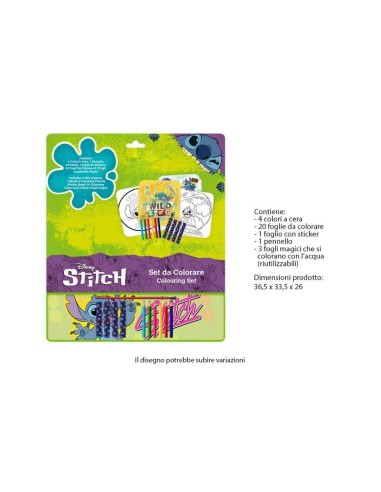 Set da Colorare Disney Stitch – Pastelli, Stickers e Fogli Magici EOL967473 CR Group | Futurartshop.com
