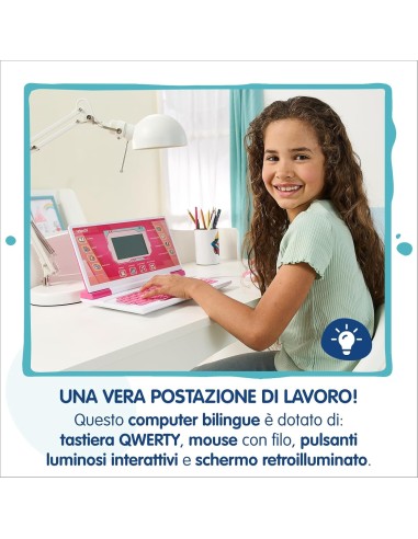 Bit Smart Genius Plus Blue – Bilingual Kids Laptop VIT581249 Vtech | Futurartshop.com