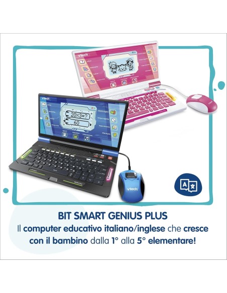 Computer Educativo Bit Smart Genius Plus Rosa – Bilingue VIT581269 Vtech | Futurartshop.com