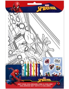 Set da Colorare Spider-Man con 6 Colori EOLSP0932 CR Group | Futurartshop.com