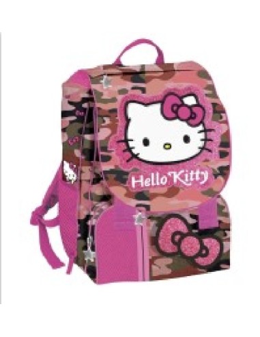 Zaino Estensibile Hello Kitty Camouflage Rosa – Scuola CRG265030 CR Group | Futurartshop.com