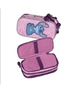 Stitch Plush Oval Pencil Case Pink – Empty Disney for Girls CRG261152 CR Group | Futurartshop.com