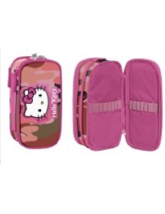 Astuccio Ovale Hello Kitty Camouflage Rosa – Organizzato Scuola CRG265052 CR Group | Futurartshop.com