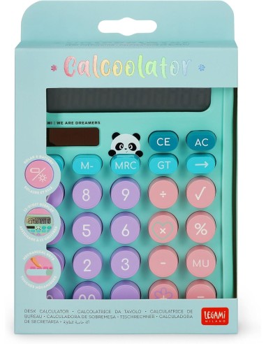 Calcolatrice da Tavolo Calcoolator – Panda Solare 12 Cifre LEGCLT0001 Legami Milano | Futurartshop.com