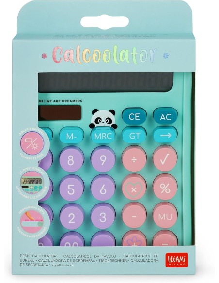 Calcolatrice da Tavolo Calcoolator – Panda Solare 12 Cifre LEGCLT0001 Legami Milano | Futurartshop.com