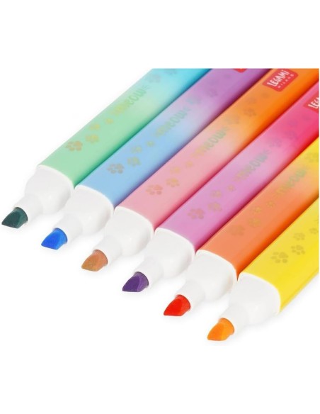Evidenziatori Meow – Set 6 Doppia Punta 12 Colori Gatto LEGMHL0002 Legami Milano | Futurartshop.com