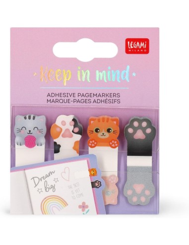 Keep in Mind Sticky Bookmarks – Kitty Cat 80 Pieces LEGSKN0002 Legami Milano | Futurartshop.com