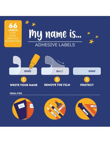 My Name Is Space Name Labels – with Protective Film LEGSTK0003 Legami Milano | Futurartshop.com