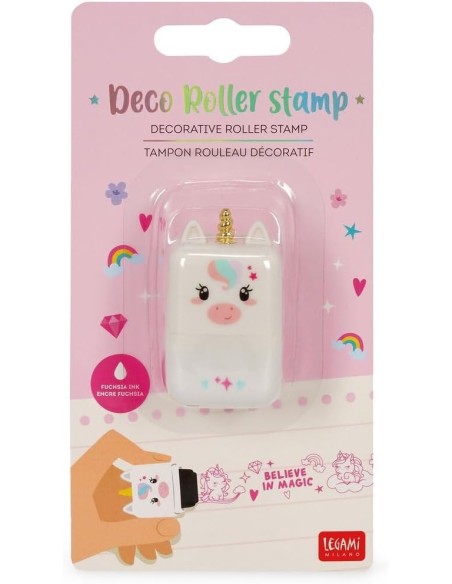 Unicorn 2-in-1 Decorative Roller Stamp LEGROS0003 Legami Milano | Futurartshop.com