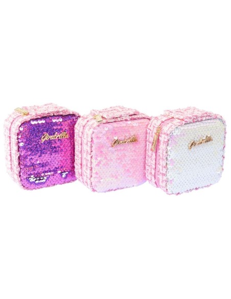 Girabrilla Mini Case Nice – Trousse Make Up Bambina con Paillettes e Specchietto
