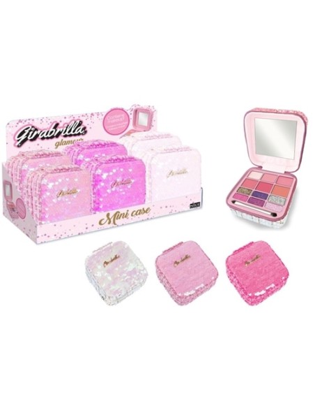 Girabrilla Mini Case Nice – Trousse Make Up Bambina con Paillettes e Specchietto