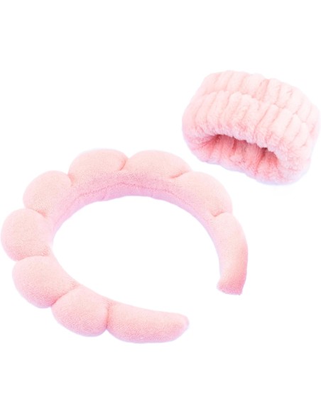 Beauty Routine Spa Accessories Nice – Sponge Headband & Wristbands for Kids