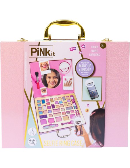 Pink It Selfie Ring Suitcase Nice – Kids Make Up Case with Selfie Ring Light