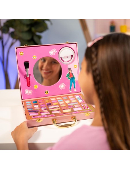 Pink It Selfie Ring Suitcase Nice – Kids Make Up Case with Selfie Ring Light