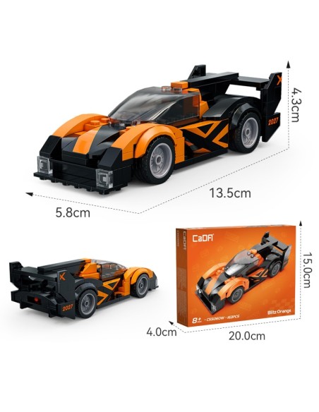 CaDA Blitz Orange Race Car Building Set – 163 Pieces PROC55060W Cada | Futurartshop.com