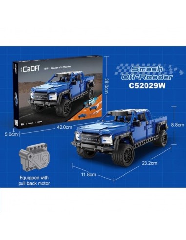 Set Costruzioni CaDA Pickup Off-Road Smash – 1:18, 390 Pezzi PROC52029W Cada | Futurartshop.com