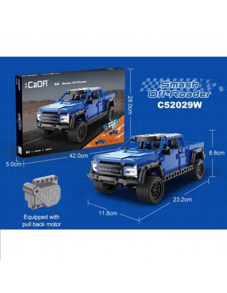 Set Costruzioni CaDA Pickup Off-Road Smash – 1:18, 390 Pezzi PROC52029W Cada | Futurartshop.com