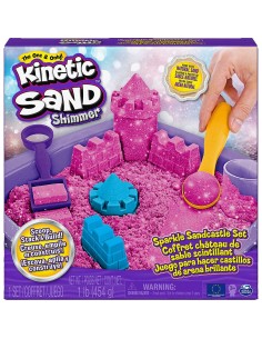 Kinetic Sand Sandcastle Playset Shimmer Pink 454g – Molds Included PMS6063520 Spin master | Futurartshop.com