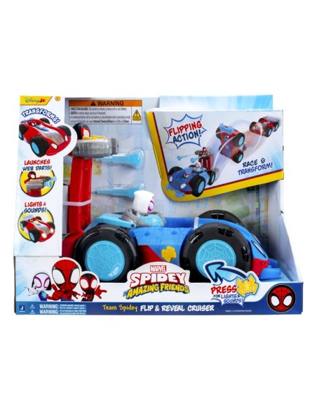 Veicolo Spara-Ragnatele Spidey – Ribaltabile con Luci e Suoni REISP071100 Jazwares | Futurartshop.com