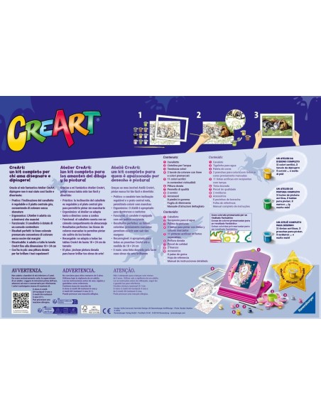 Ravensburger CreArt Atelier Unicorno – Set Creativo Pittura
