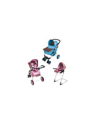 Super Set 3 in 1 Stroller Pink 158117 Ceppi ratti | Futurartshop.com