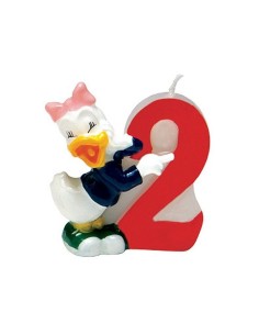 Candle number 2 disney Daisy duck 131079 New Bama Party | Futurartshop.com