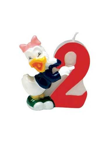 Candle number 2 disney Daisy duck 131079 New Bama Party | Futurartshop.com