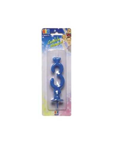 Candle maxi 3 number celeste  2297556946397 New Bama Party | Futurartshop.com
