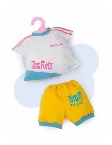 maglietta bianca e pantalone giallo per nenuco 35 centimetri  FAM700011326/T17507 Famosa | Futurartshop.com