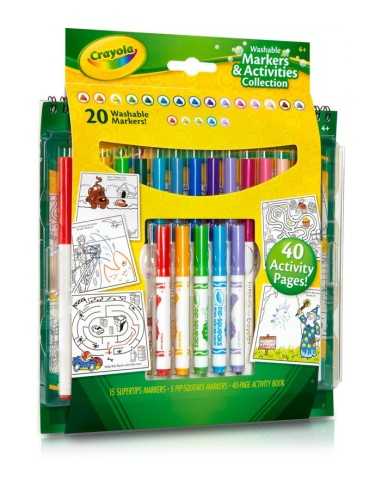 set of washable markers and 20 B&S04-5715 Crayola | Futurartshop.com