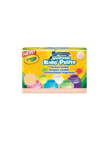 6 Washable Tempera neon B&S54-2391 Crayola | Futurartshop.com