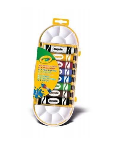 8 tube with tempera paint brush 158541 Crayola | Futurartshop.com